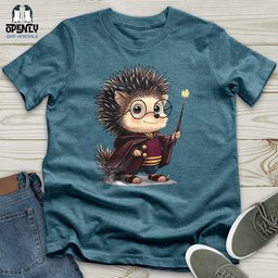 Hedgehog Wizard Charm Unisex T Shirt Gift For Animal Lover