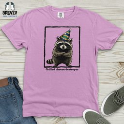 Grilled Cheese Destroyer Heavy Cotton Comfort Colors Tee Gift For Animal Lover