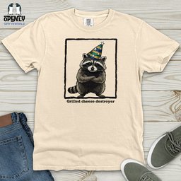 Grilled Cheese Destroyer Heavy Cotton Comfort Colors Tee Gift For Animal Lover