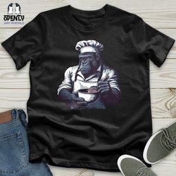 Gorilla Gourmet Chef Unisex T Shirt Gift For Animal Lover