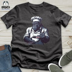 Gorilla Gourmet Chef Unisex T Shirt Gift For Animal Lover