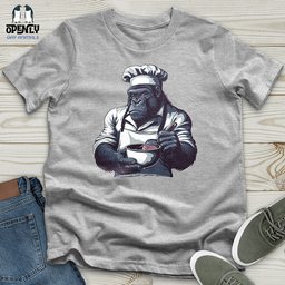 Gorilla Gourmet Chef Unisex T Shirt Gift For Animal Lover