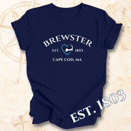 Brewster Established Unisex T Shirt Gift For Cape Cod Lover