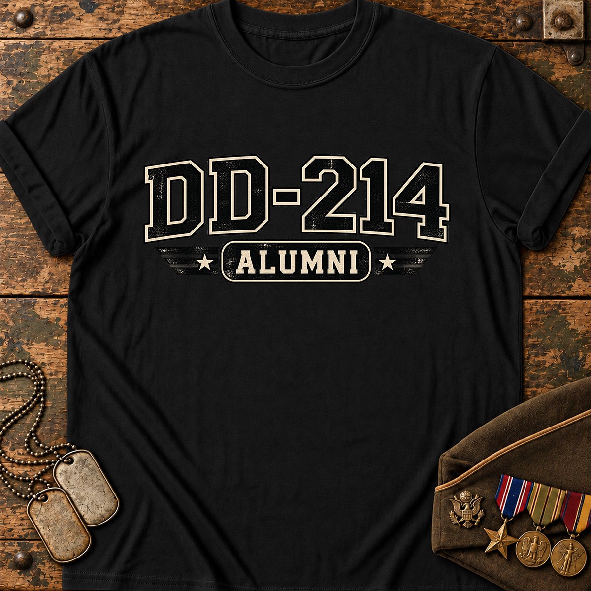 DD-214 Alumni T Shirt, Hoodie, Polo - Black.jpg