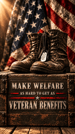 Make Welfare As Hard to Get As Veteran Benefits Wall Art, Gift for Veteran Canvas - ec3beb3b-34ef-42ea-9567-4b0240d4cd07