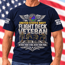 Navy Flight Deck Veteran Retired From Flying Never From Pride T Shirt Hoodie Baseball Cap Gift For Men T-shirt Navy