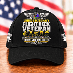 Navy Flight Deck Veteran I Direct Jets Not Traffic T Shirt Hoodie Baseball Cap Gift For Men Baseball Cap Black