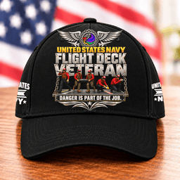 Navy Flight Deck Veteran Danger Is Part Of The Job T Shirt Hoodie Baseball Cap Gift For Men Baseball Cap Black