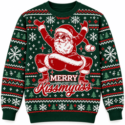 Cheeky Santa Ugly Christmas Sweater Gift For Men