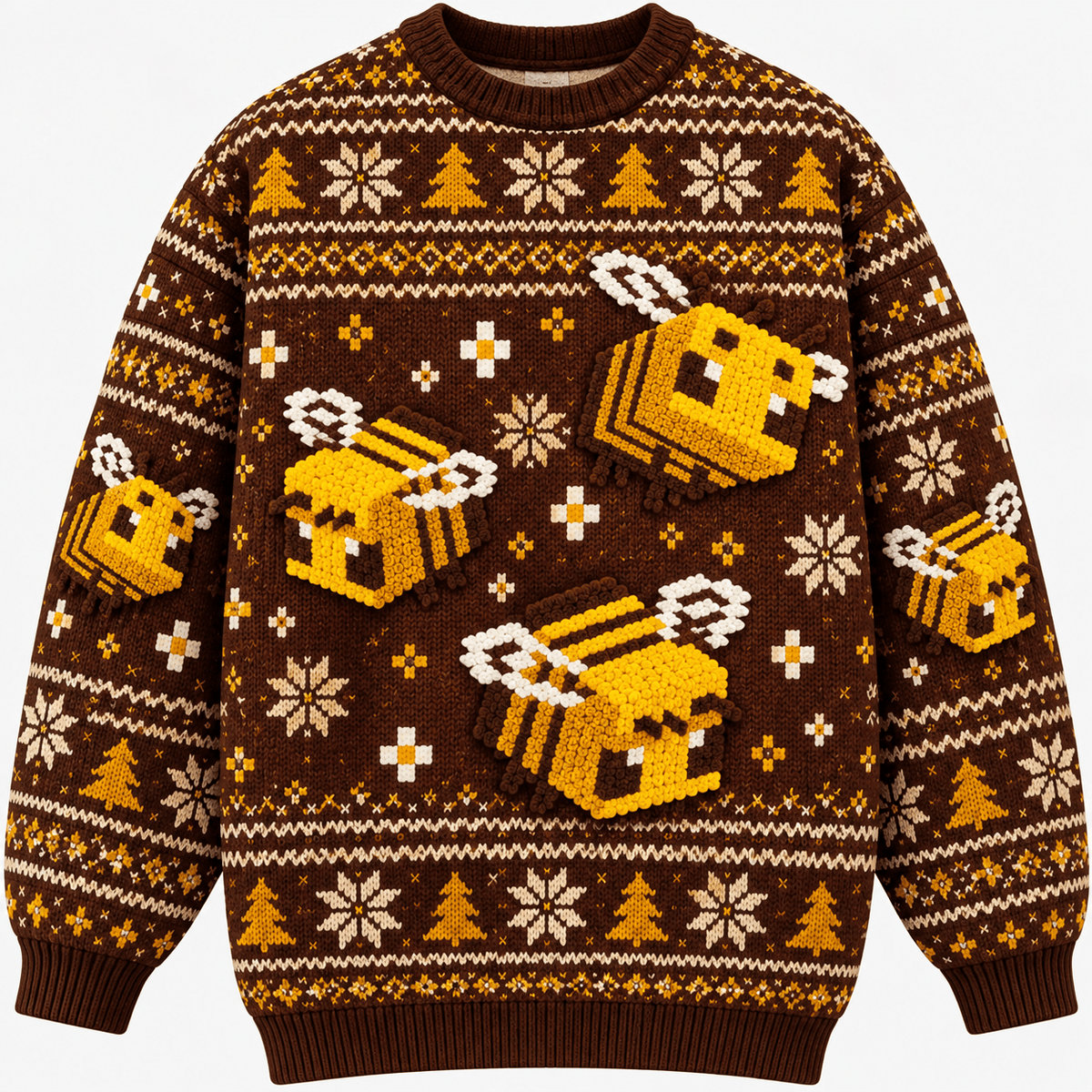 Pixel Bee Christmas Sweater