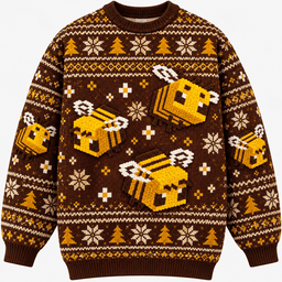 Pixel Bee Christmas Sweater