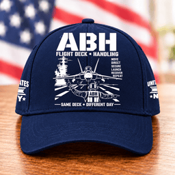 Navy ABH Flight Deck Handling Same Deck Different Day T Shirt Hoodie Baseball Cap Gift For Men Baseball Cap Navy