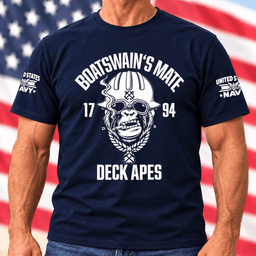 Navy Boatswains Mate Deck Apes Skull T Shirt Hoodie Baseball Cap Gift For Men T-shirt Navy
