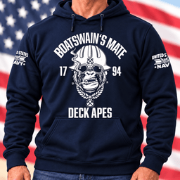 Navy Boatswains Mate Deck Apes Skull T Shirt Hoodie Baseball Cap Gift For Men Hoodie Navy