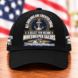 Navy Minesweeper Sailors All Sailors Are Created Equal T Shirt Hoodie Baseball Cap Gift For Men Baseball Cap Black