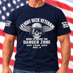 Navy Flight Deck Veteran Born To Brave The Danger Zone T Shirt Hoodie Baseball Cap Gift For Men T-shirt Navy