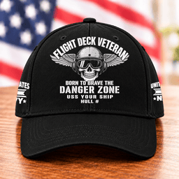 Navy Flight Deck Veteran Born To Brave The Danger Zone T Shirt Hoodie Baseball Cap Gift For Men Baseball Cap Black