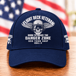 Navy Flight Deck Veteran Born To Brave The Danger Zone T Shirt Hoodie Baseball Cap Gift For Men Baseball Cap Navy