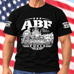 Navy ABF Aviation Boatswains Mate Fuels T Shirt Hoodie Baseball Cap Gift For Men T-shirt Black