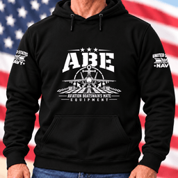 Navy ABE Aviation Boatswains Mate Equipment T Shirt Hoodie Baseball Cap Gift For Men Hoodie Black