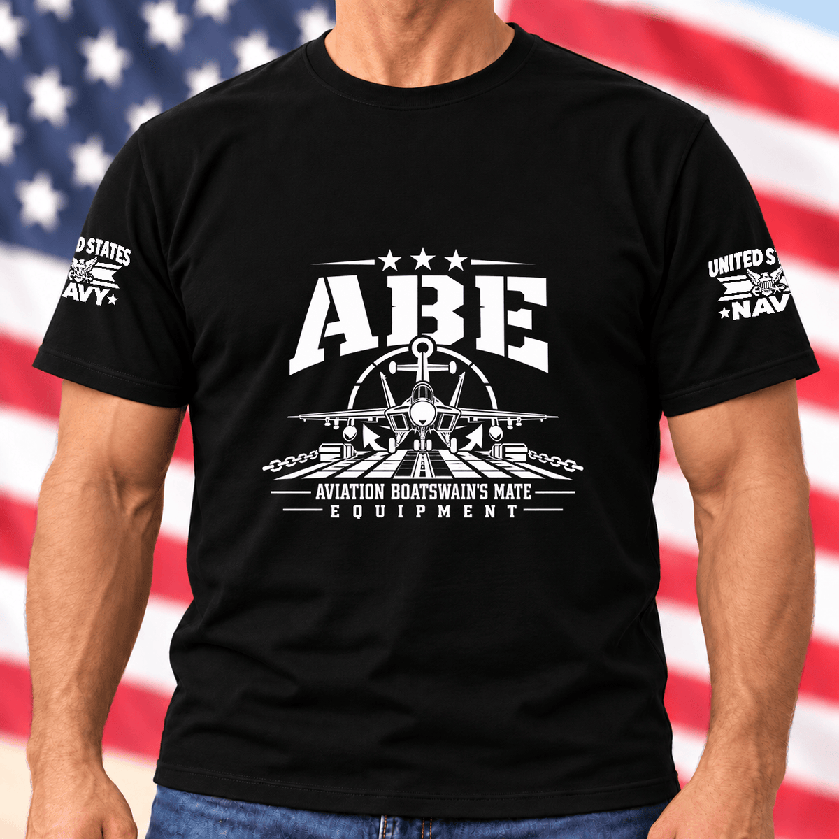Navy ABE Aviation Boatswains Mate Equipment T Shirt Hoodie Baseball Cap Gift For Men T-shirt Black