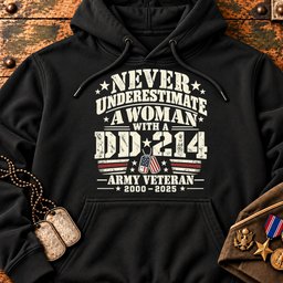 never-underestimate-a-woman-with-a-dd-214-t-shirt-hoodie-polo-23204 Hoodie-Black.jpg