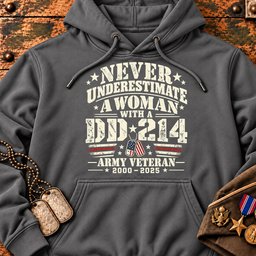 never-underestimate-a-woman-with-a-dd-214-t-shirt-hoodie-polo-23204 Hoodie-Grey.jpg