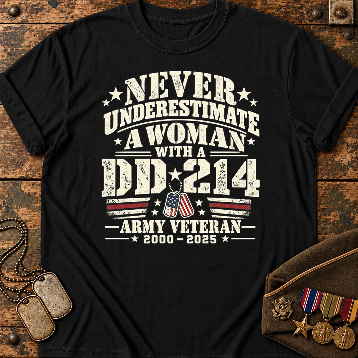 never-underestimate-a-woman-with-a-dd-214-t-shirt-hoodie-polo-23204 T-shirt-Black.jpg