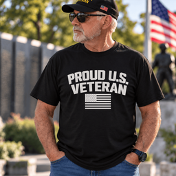 Freedom Isnt Free I Paid For It US Veteran American Flag T Shirt Gift For Men Black Front