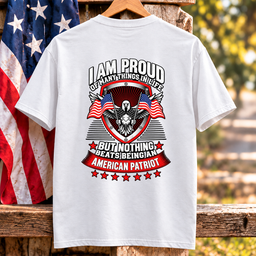 Proud American Patriot Eagle Flag T Shirt Gift For Veterans White Hang
