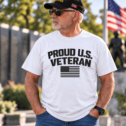 Until I Am Out Of Ammo American Flag Emblem T Shirt Gift For Veterans White Front