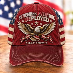 Red Friday Remember Everyone Deployed Printed Hat