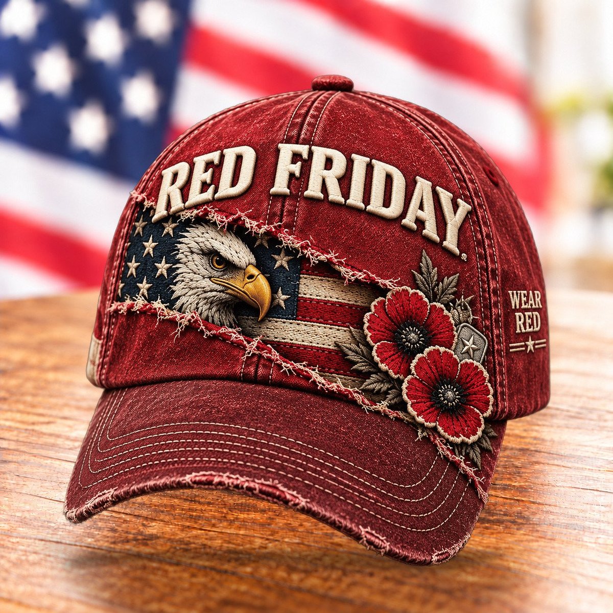 Red Friday Remember Everyone Deployed Printed Hat