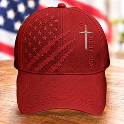 Vintage Graffiti Style Red Friday Printed Cap