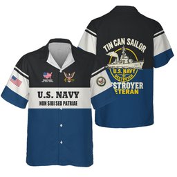Tin Can Sailor U.S. Navy Destroyer Veteran Polo Shirt, Navy Veteran Shirts - Hawaii Shirt - 16