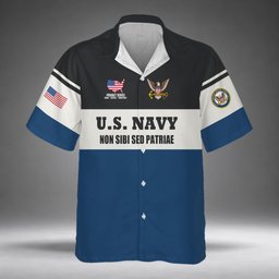 Tin Can Sailor U.S. Navy Destroyer Veteran Polo Shirt, Navy Veteran Shirts - Hawaii Shirt - front - Minimal Gray Studio Backdrop