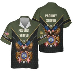 Proudly Served Army National Guard Veteran Polo Shirt, Military Veteran Shirts - Hawaii Shirt - 16