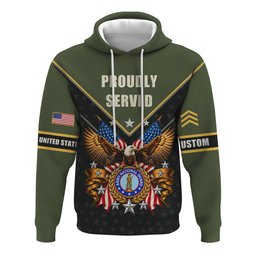 Proudly Served Army National Guard Veteran Polo Shirt, Military Veteran Shirts - Hoodie - 5