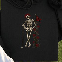 Rose Skeleton Leaning Hoodie