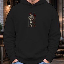 Rose Skeleton Leaning Hoodie