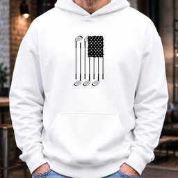 USA Flag Clubs & Stars Hoodie