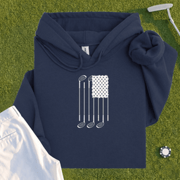 USA Flag Clubs & Stars Hoodie