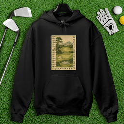 Vintage Japanese Golf Scene Hoodie