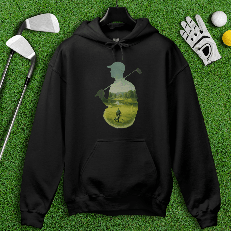 Golfer Tranquil Reflection Hoodie