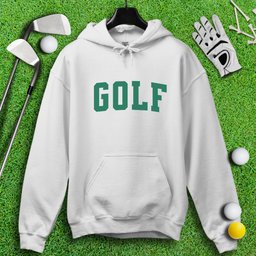 Minimalist Golf Text Hoodie