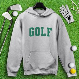 Minimalist Golf Text Hoodie