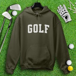 Minimalist Golf Text Hoodie