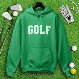 Minimalist Golf Text Hoodie