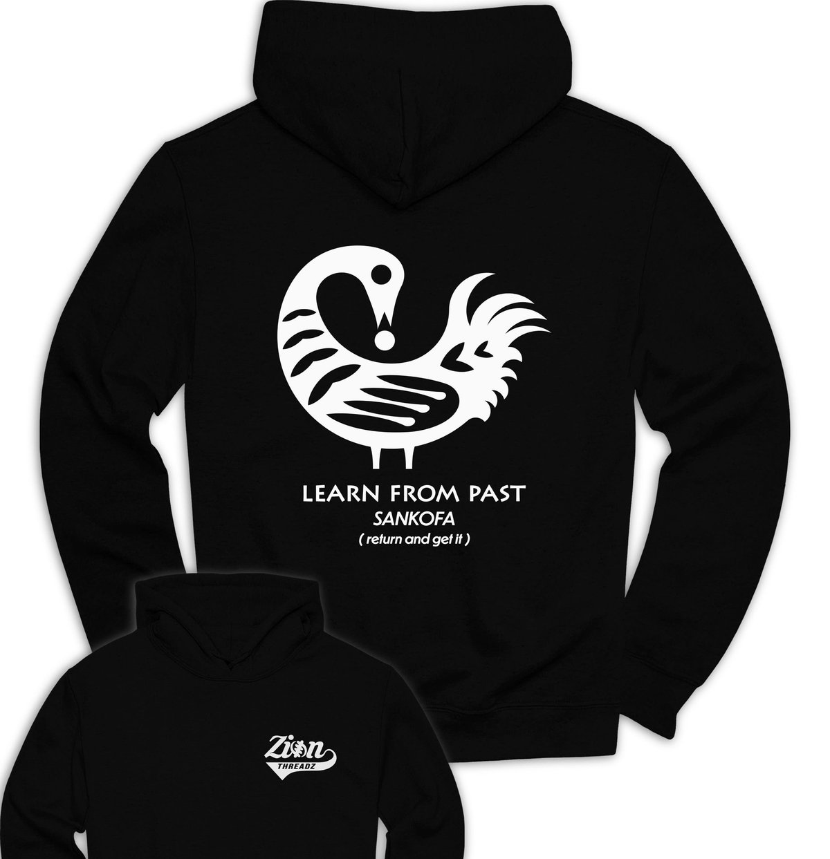 Sankofa Adinkra Learn From Past (DUAL) Hoodie