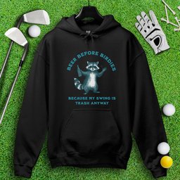 Beer Before Birdie Raccoon Hoodie